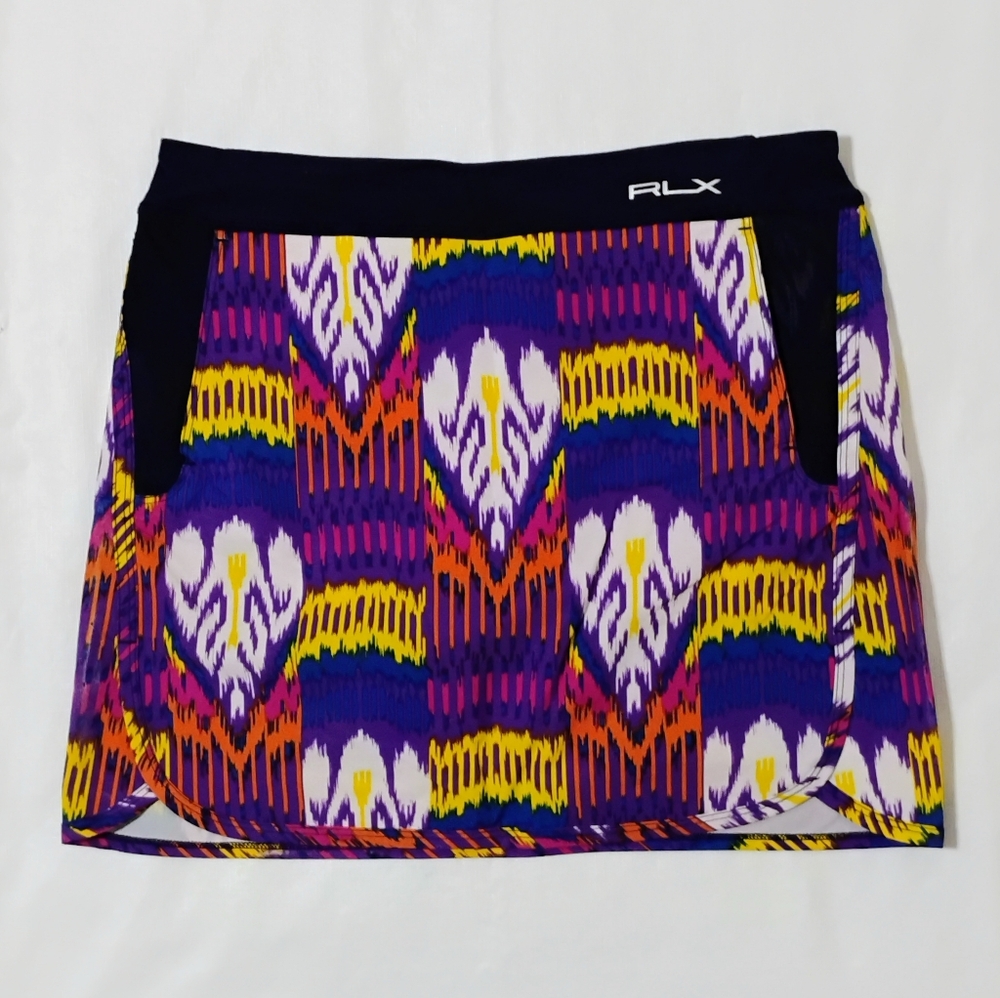 Women's RLX Ralph Lauren Multicolor Abstract Athletic Tennis Golf Skort Size S/P
